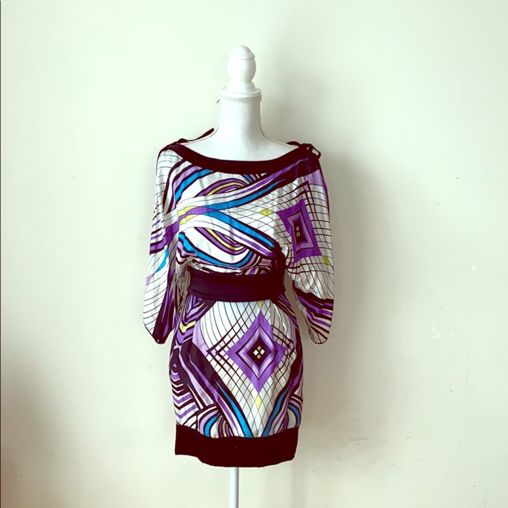 Geometric Silk Dress